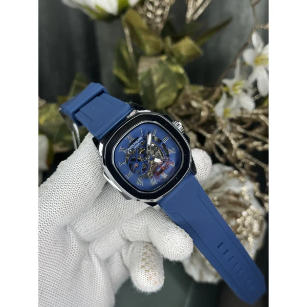 Patek Philippe Watch Silver Blue For Men Patek Philippe Watch Silver Blue For Men