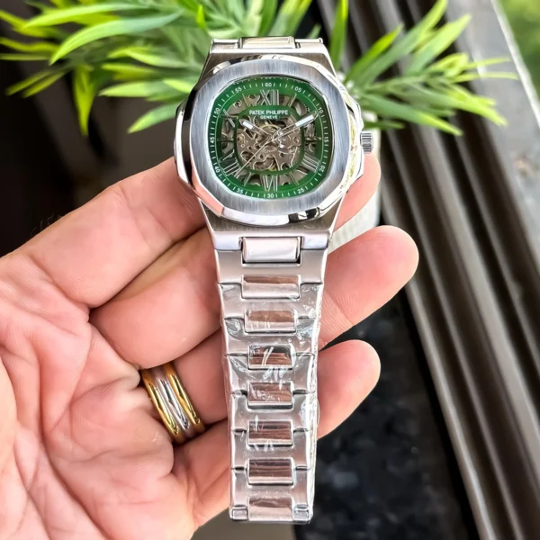 Patek Philippe Watch Silver Green For Men