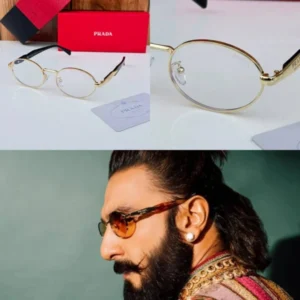 Prada Sunglasses Gold Plano For Men