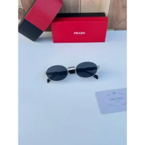 Prada Sunglasses Silver Black For Men