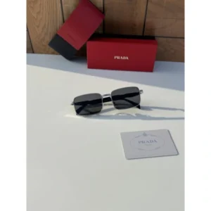 Prada Sunglasses Silver Black For Men
