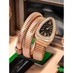 Premium Bvlgari Full Diamond Watch Black Dial For Women (SOS692) - stayhit.in