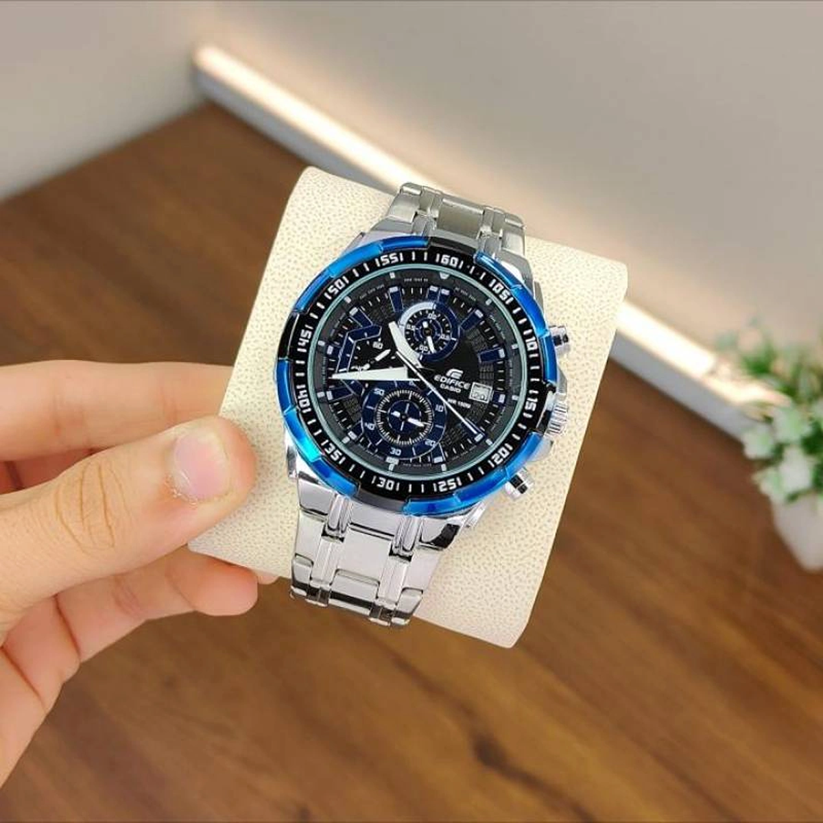 Premium Casio Edifice Watch Blue Dial For Men (SOS573) - stayhit.in Premium Casio Edifice Watch Blue Dial For Men (SOS573) - stayhit.in