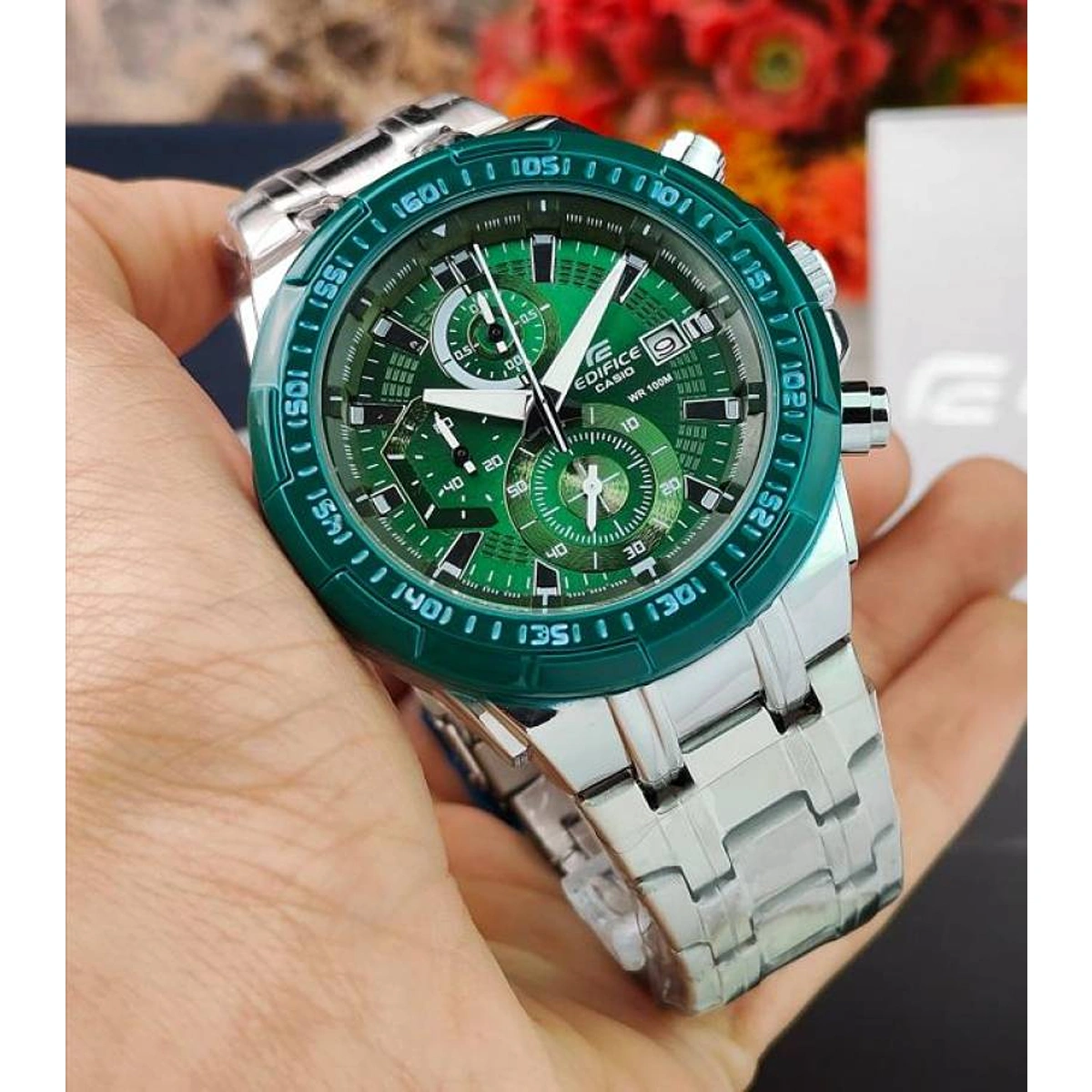 Premium Casio Edifice Watch Green Dial For Men (SOS572) - stayhit.in Premium Casio Edifice Watch Green Dial For Men (SOS572) - stayhit.in