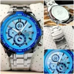 Premium Casio Edifice Watch Silver Blue For Men (SOS586) - stayhit.in