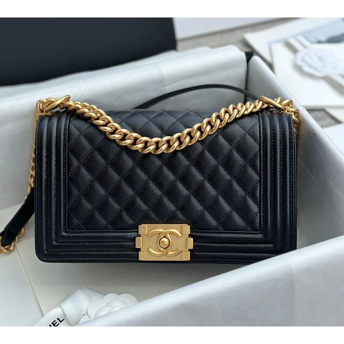 Premium Chanel Le Boy Large Shoulder Bag With Og Box For Women (LAB810) - stayhit.in