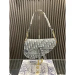 Premium Christian Dior Saddle Bag Grey With Og Box Dust Cover For Women (BOT2599) - stayhit.in