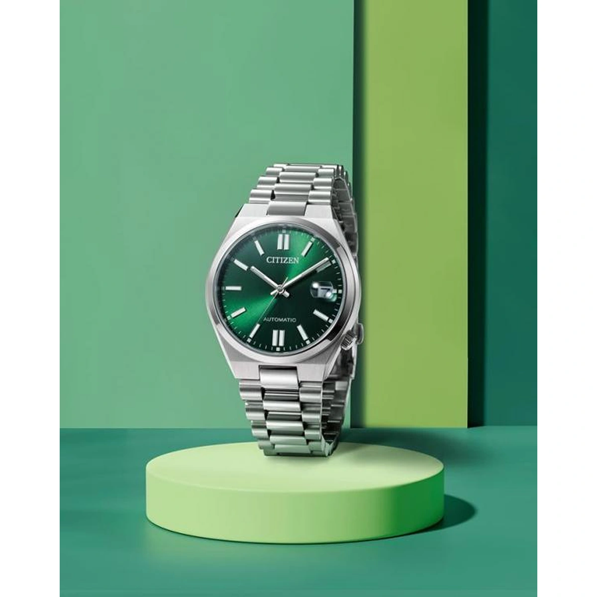 Premium Citizen Tsuyosa Watch Silver Green For Men (BOT3385) - stayhit.in Premium Citizen Tsuyosa Watch Silver Green For Men (BOT3385) - stayhit.in