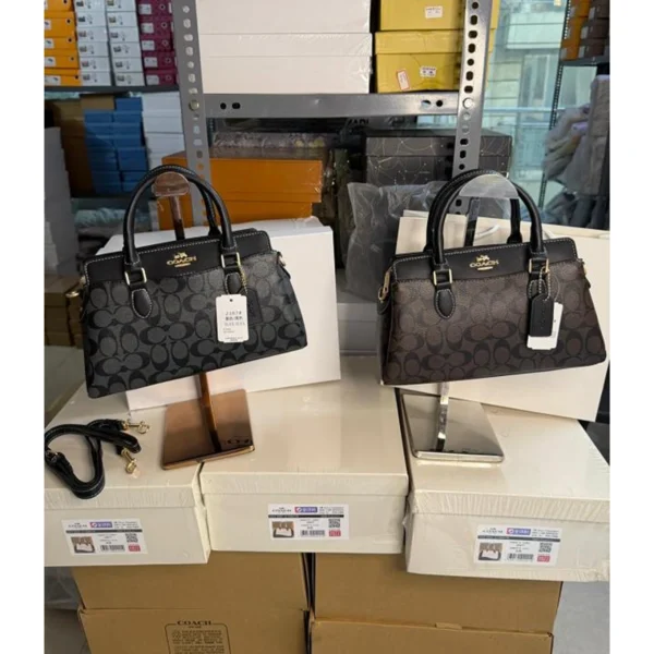 Premium Coach Darcie Handbag Black Signature Canvas For Women (BOT2811) - stayhit.in Premium Coach Darcie Handbag Black Signature Canvas For Women (BOT2811) - stayhit.in