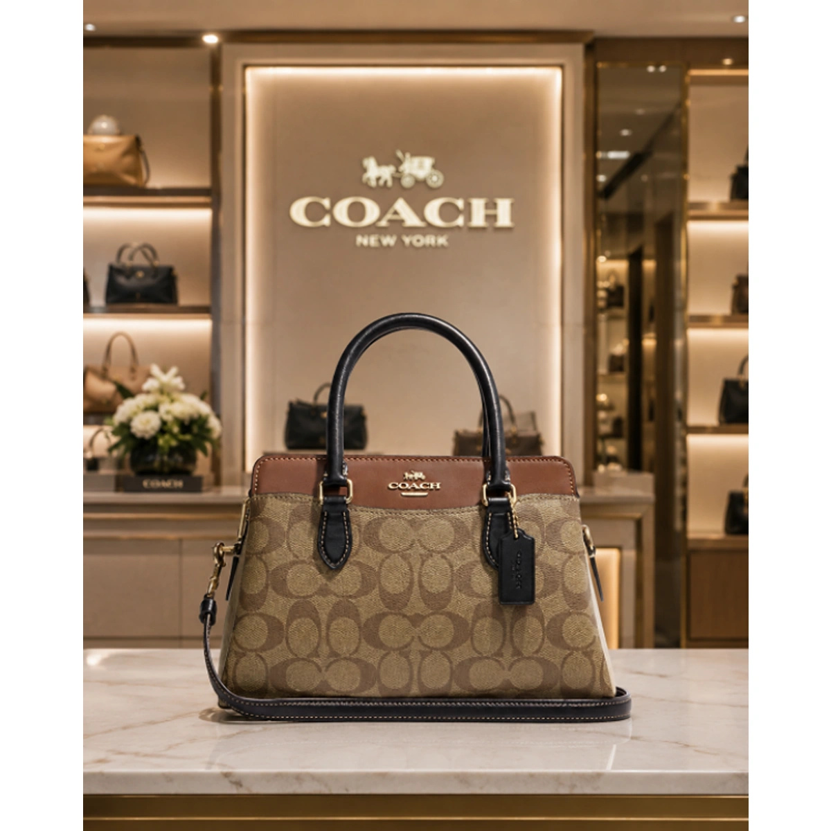 Premium Coach Darcie Handbag Carryall Canvas Apricot For Women (BOT2810) - stayhit.in Premium Coach Darcie Handbag Carryall Canvas Apricot For Women (BOT2810) - stayhit.in