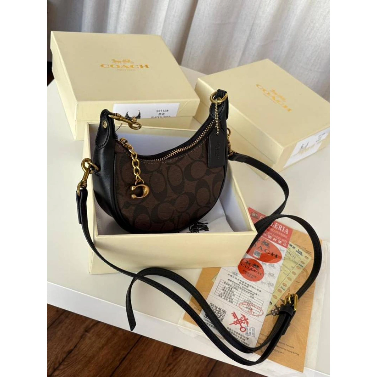 Premium Coach Mini Jonie Bag With Og Box Black Coffee For Women (BT33) - stayhit.in Premium Coach Mini Jonie Bag With Og Box Black Coffee For Women (BT33) - stayhit.in