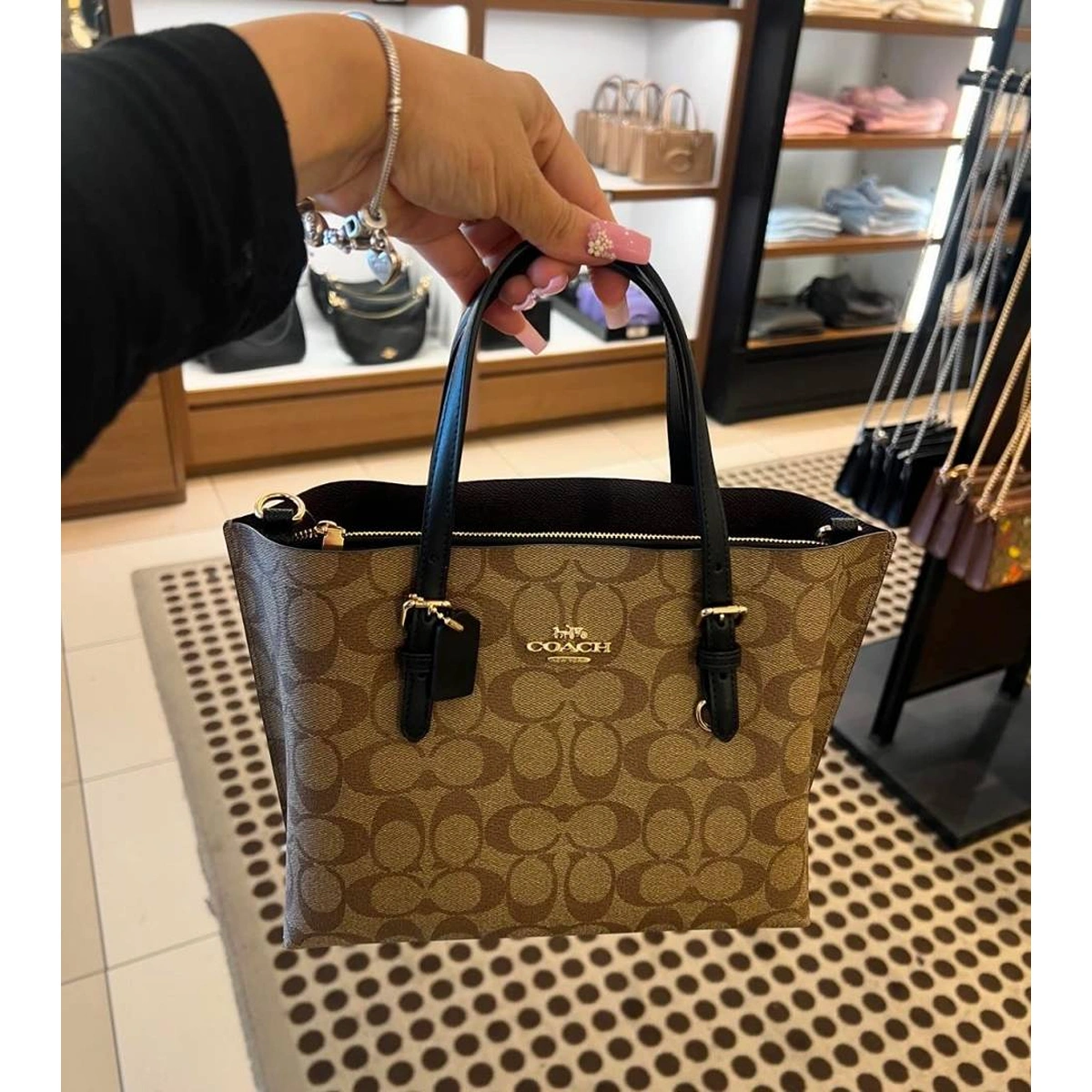 Premium Coach Mollie Tote Bag Apricot With Og Box Dust Cover For Women (BT244) - stayhit.in Premium Coach Mollie Tote Bag Apricot With Og Box Dust Cover For Women (BT244) - stayhit.in