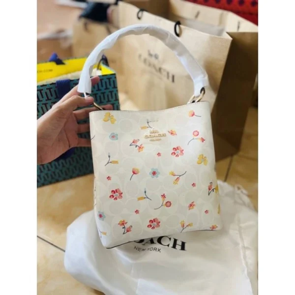 Premium Coach Small Town Bucket Bag Floral Print For Women (BT29) - stayhit.in
