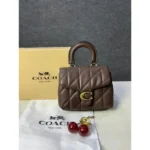 Premium Coach Tabby Leather Bag Cherry Charm With Box For Women (BOT3825) - stayhit.in