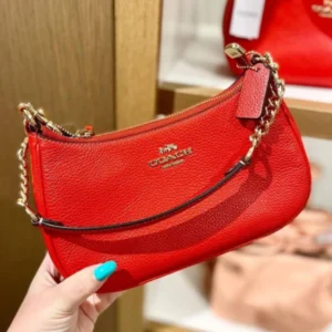 Premium Coach Teri Shoulder Bag Red With Og Box For Women (BT303) - stayhit.in