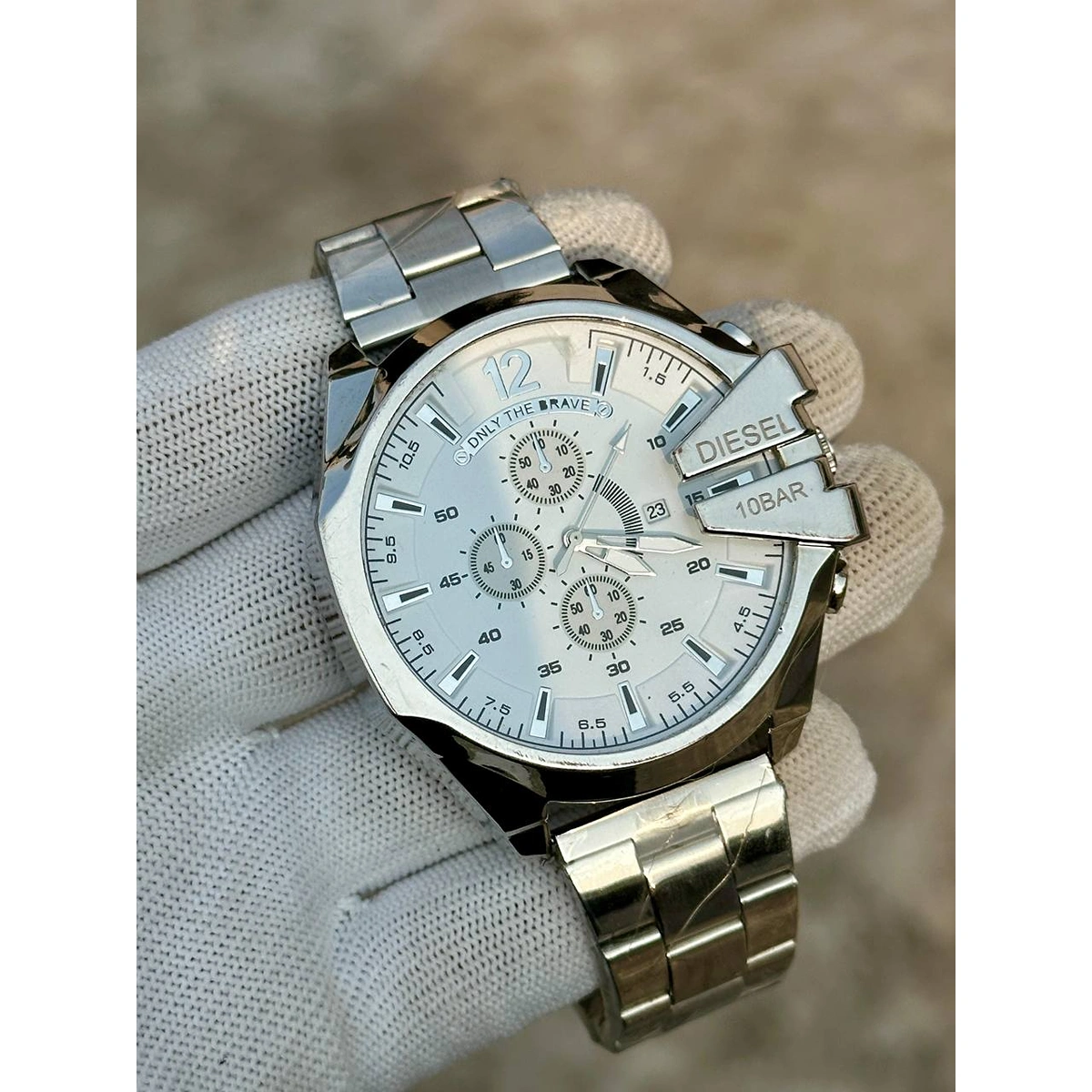Premium Diesel 10 Bar Watch Silver For Men (FGS54) - stayhit.in