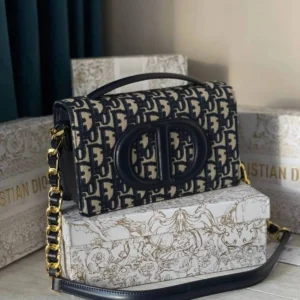 Premium Dior Oblique Jacquard Shoulder Bag Blue Oblique With Og Box For Women (BT24) - stayhit.in