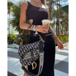 Premium Dior Saddle Oblique Bag Black With Og Box For Women (BT245) - stayhit.in