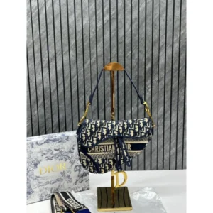 Premium Dior Saddle Oblique Bag Blue With Og Box For Women (BT247) - stayhit.in