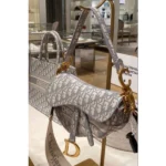 Premium Dior Saddle Oblique Bag Grey With Og Box For Women (BT246) - stayhit.in