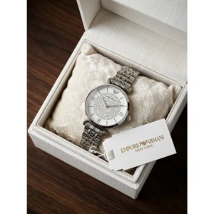Premium Emporio Armani Watch Silver White For Women (BOT2517) - stayhit.in