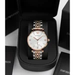 Premium Emporio Armani Watch Two Tone Copper White For Women (WS319) - stayhit.in