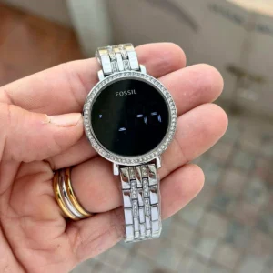 Premium Fossil Digital Watch Silver Black For Women (JH677) - stayhit.in