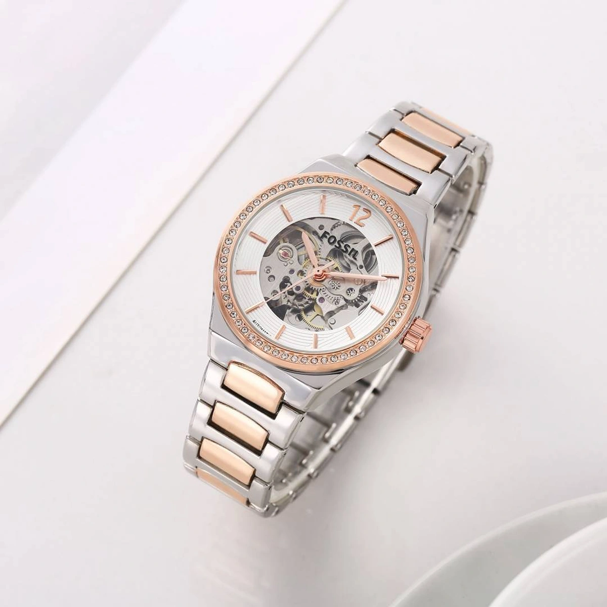 Premium Fossil Eevie Automatic Watch Copper White For Women (SOS674) - stayhit.in Premium Fossil Eevie Automatic Watch Copper White For Women (SOS674) - stayhit.in