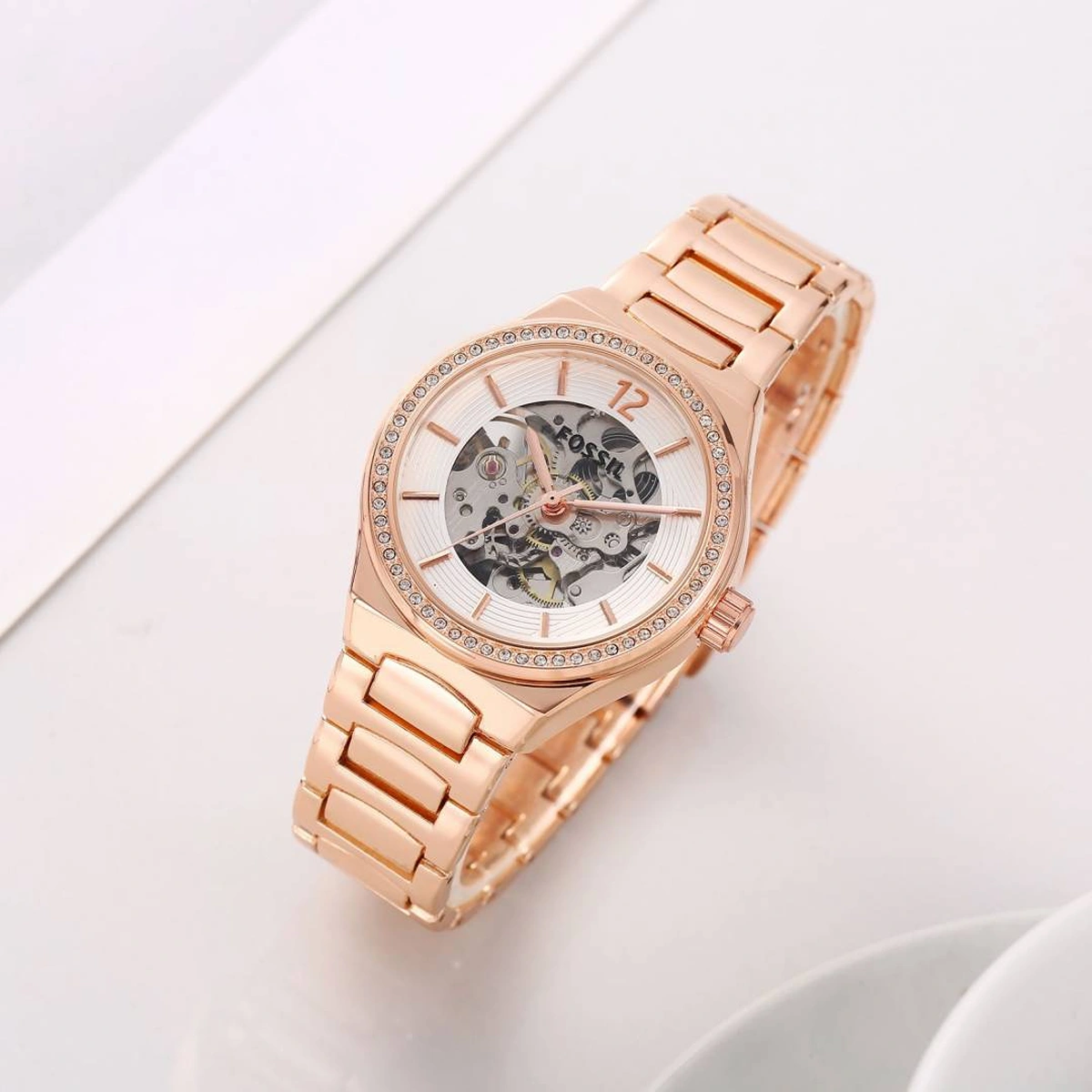 Premium Fossil Eevie Automatic Watch Copper White For Women (SOS678) - stayhit.in Premium Fossil Eevie Automatic Watch Copper White For Women (SOS678) - stayhit.in