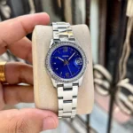 Premium Fossil Scarlette Watch Silver Blue For Women (SOS667) - stayhit.in