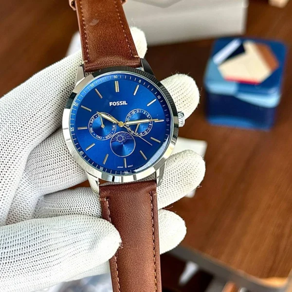 Premium Fossil Sun Moon Watch Blue Brown For Men (SOS652) - stayhit.in Premium Fossil Sun Moon Watch Blue Brown For Men (SOS652) - stayhit.in