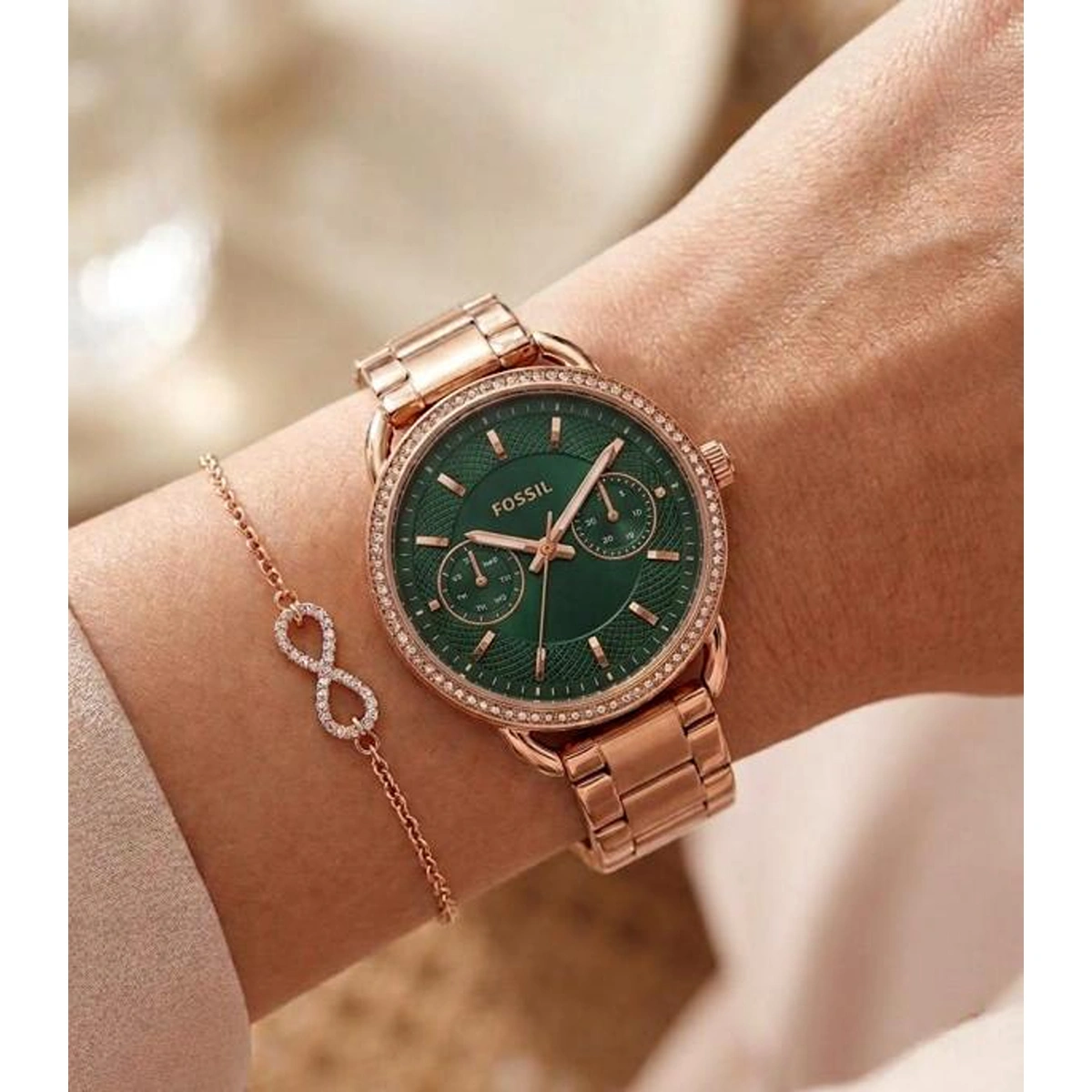 Premium Fossil Tailor Watch Copper Green For Women (BOT2518) - stayhit.in Premium Fossil Tailor Watch Copper Green For Women (BOT2518) - stayhit.in