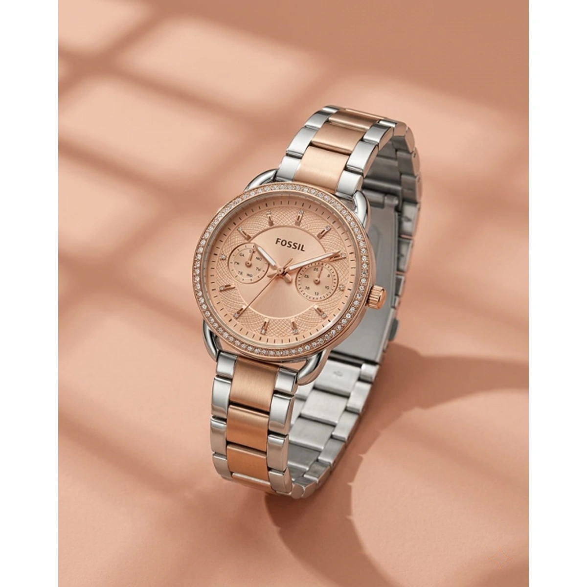 Premium Fossil Tailor Watch Two Tone Copper Pink For Women (BOT2516) - stayhit.in Premium Fossil Tailor Watch Two Tone Copper Pink For Women (BOT2516) - stayhit.in