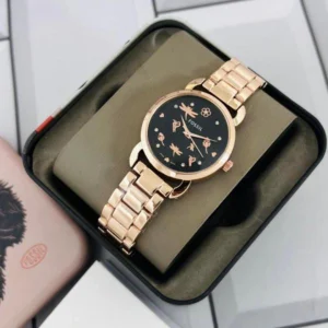 Premium Fossil Watch Black Gold For Women (BOT2528) - stayhit.in