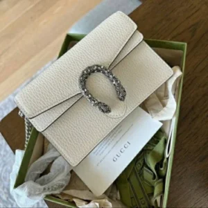 Premium Gucci Dionysus Mini Bag White Heavy Leather With Og Box For Women (BT34) - stayhit.in