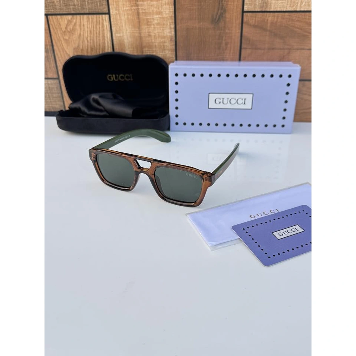 Premium Gucci Sunglass Brown Green For Men (BOT3648) - stayhit.in Premium Gucci Sunglass Brown Green For Men (BOT3648) - stayhit.in