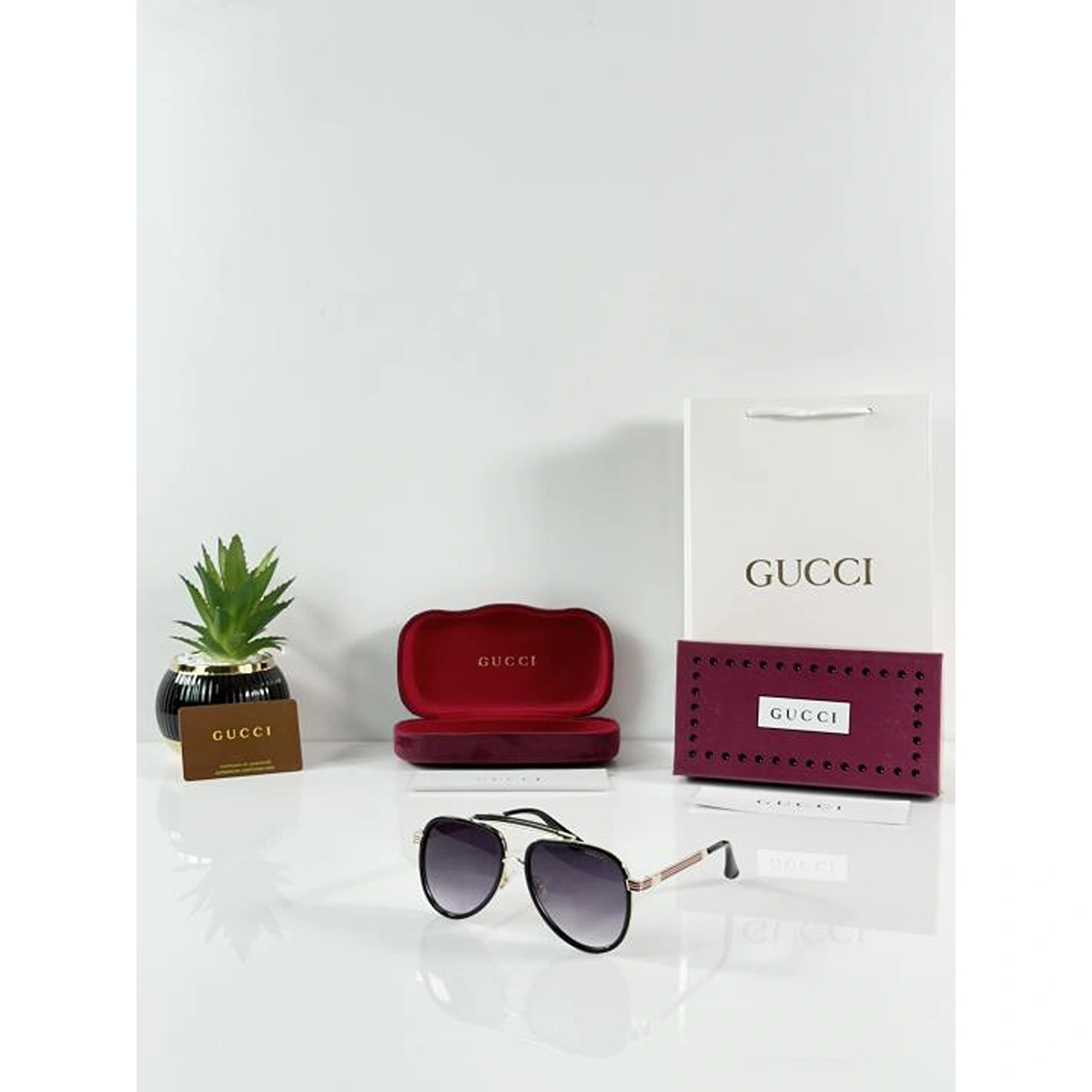 Premium Gucci Sunglasses Gold Black For Men (BOT3545) - stayhit.in Premium Gucci Sunglasses Gold Black For Men (BOT3545) - stayhit.in