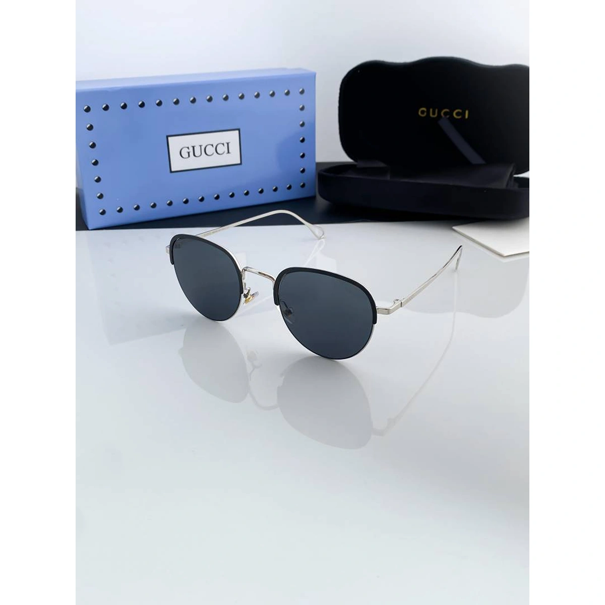 Premium Gucci Sunglasses Silver Black For Men (BT74) - stayhit.in Premium Gucci Sunglasses Silver Black For Men (BT74) - stayhit.in
