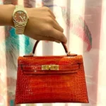 Premium Hermes Kelly 22 Leather Sling Bag Orange For Women (BT16) - stayhit.in
