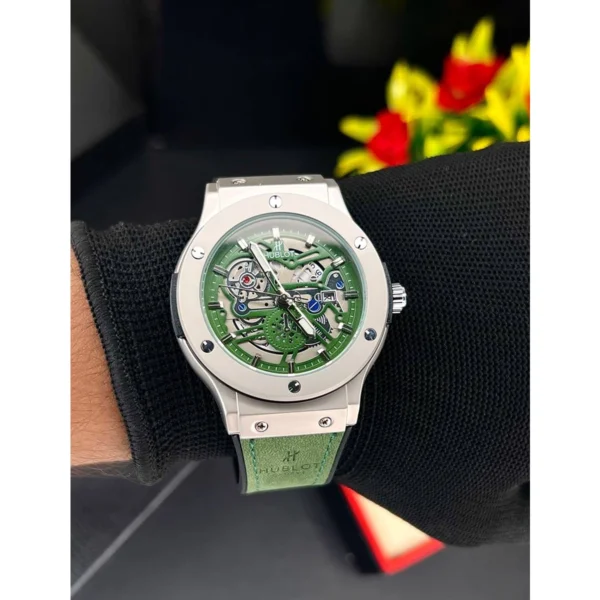 Premium Hublot Watch Silver Green Dial For Men (SOS644) - stayhit.in Premium Hublot Watch Silver Green Dial For Men (SOS644) - stayhit.in