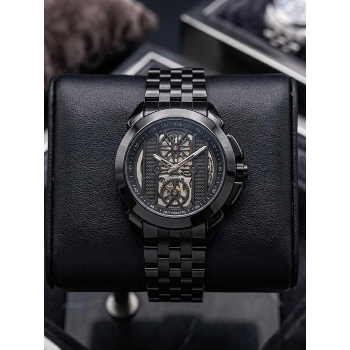 Premium Jacob & Co Automatic Watch Full Black For Men (BOT3770) - stayhit.in Premium Jacob & Co Automatic Watch Full Black For Men (BOT3770) - stayhit.in