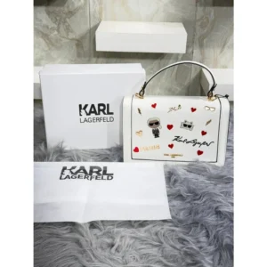 Premium Karl Lagerfeld Paris Flap Crossbody Bag White For Women (BT11) - stayhit.in