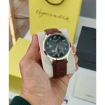 Premium Longines Watch Black Dial Brown Strap For Men (SOS631) - stayhit.in