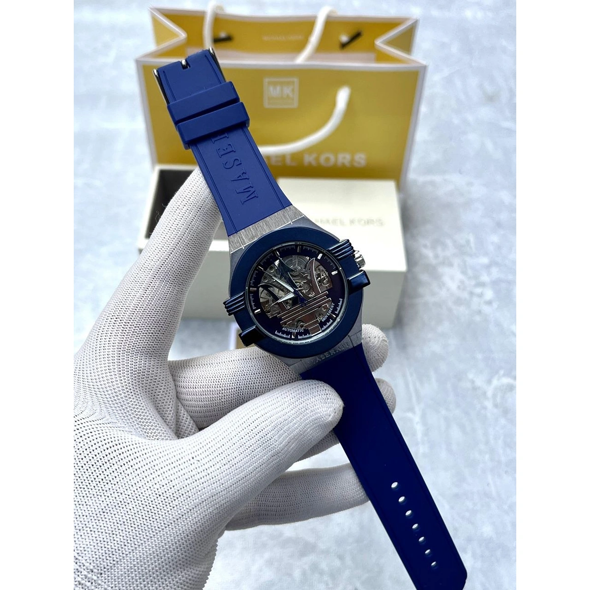 Premium Maserati Watch With Blue Strap For Men (LAB931) - stayhit.in Premium Maserati Watch With Blue Strap For Men (LAB931) - stayhit.in