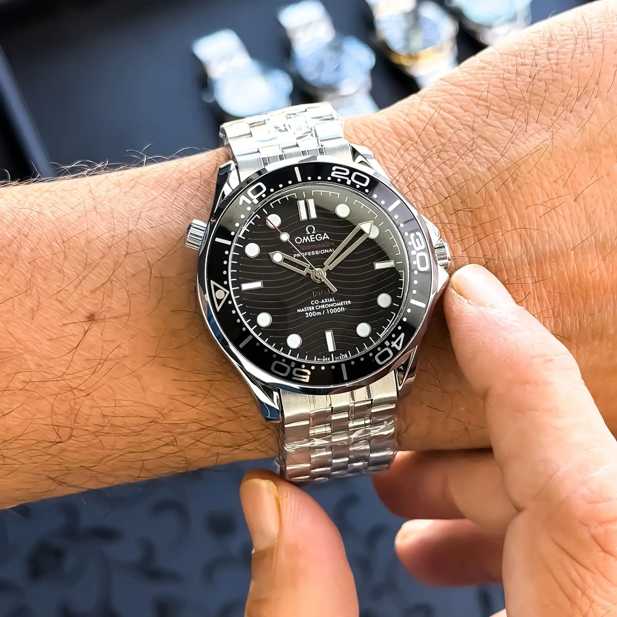 Premium Omega Auto Watch Silver Black For Men (JH458) - stayhit.in Premium Omega Auto Watch Silver Black For Men (JH458) - stayhit.in