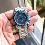 Premium Omega Chrono Watch Silver Blue For Men (BOT2963) - stayhit.in