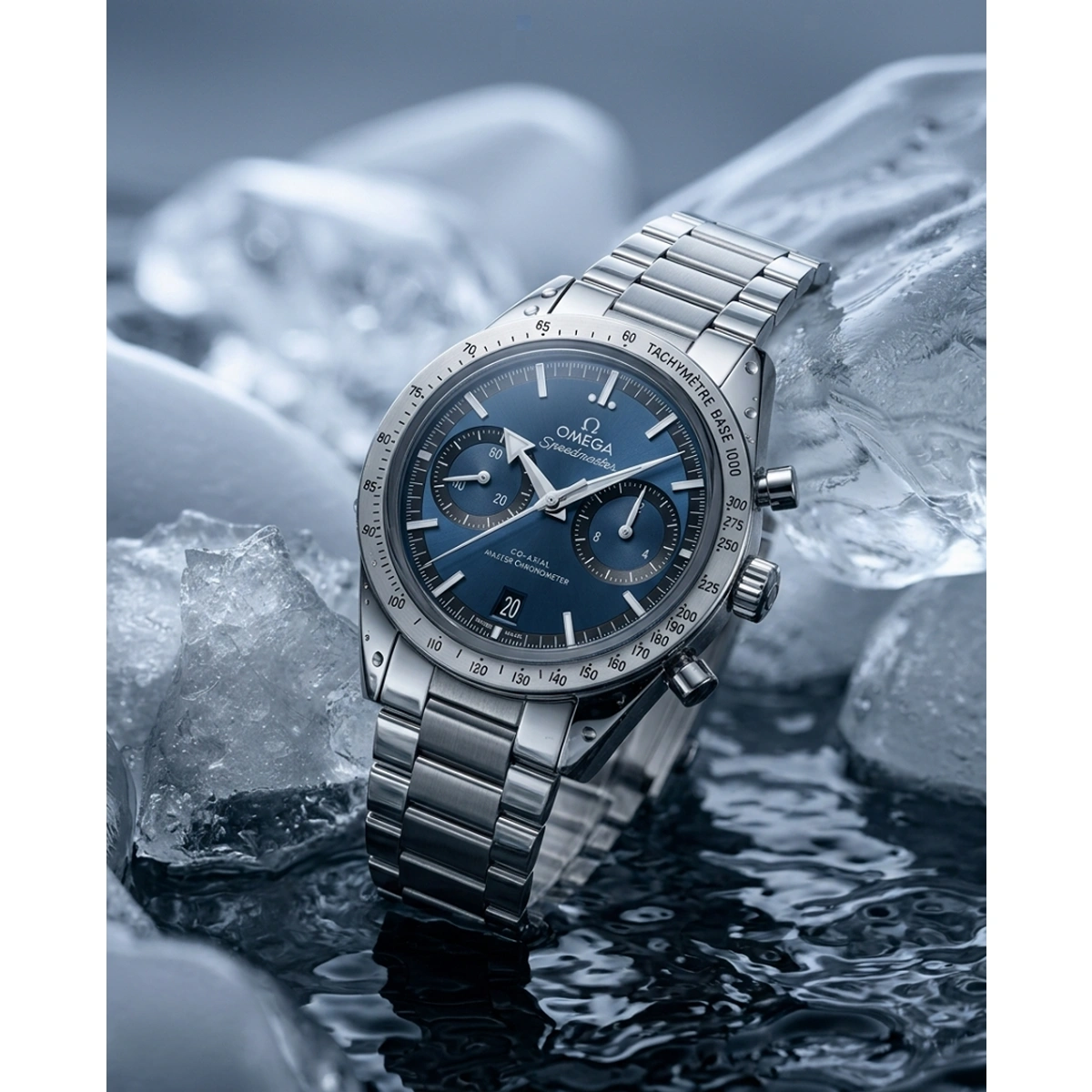 Premium Omega Speedmaster Co Axial Watch Blue Dial For Men (SOS661) - stayhit.in Premium Omega Speedmaster Co Axial Watch Blue Dial For Men (SOS661) - stayhit.in