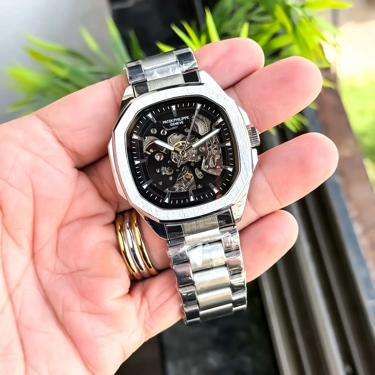 Premium Patek Philippe Auto Watch Silver Black For Men (JH456) - stayhit.in Premium Patek Philippe Auto Watch Silver Black For Men (JH456) - stayhit.in