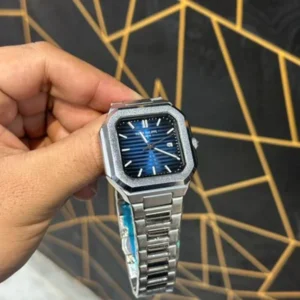 Premium Patek Philippe Cubitus Watch Silver Blue For Men (FGS167) - stayhit.in