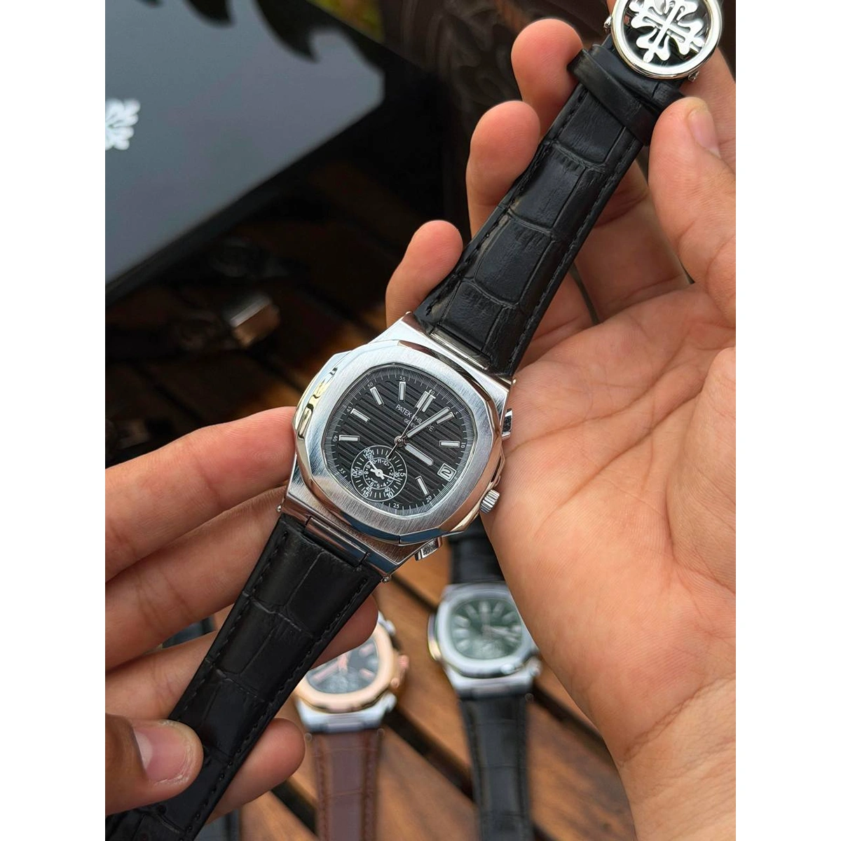 Premium Patek Philippe Watch Black Strap For Men (FGS47) - stayhit.in Premium Patek Philippe Watch Black Strap For Men (FGS47) - stayhit.in